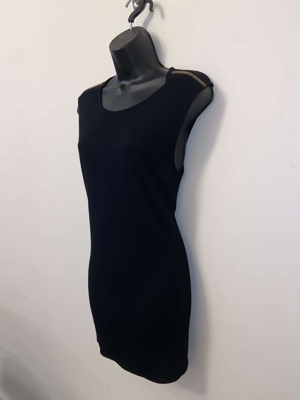 Givenchy Vintage Black Zip-Shoulder Top